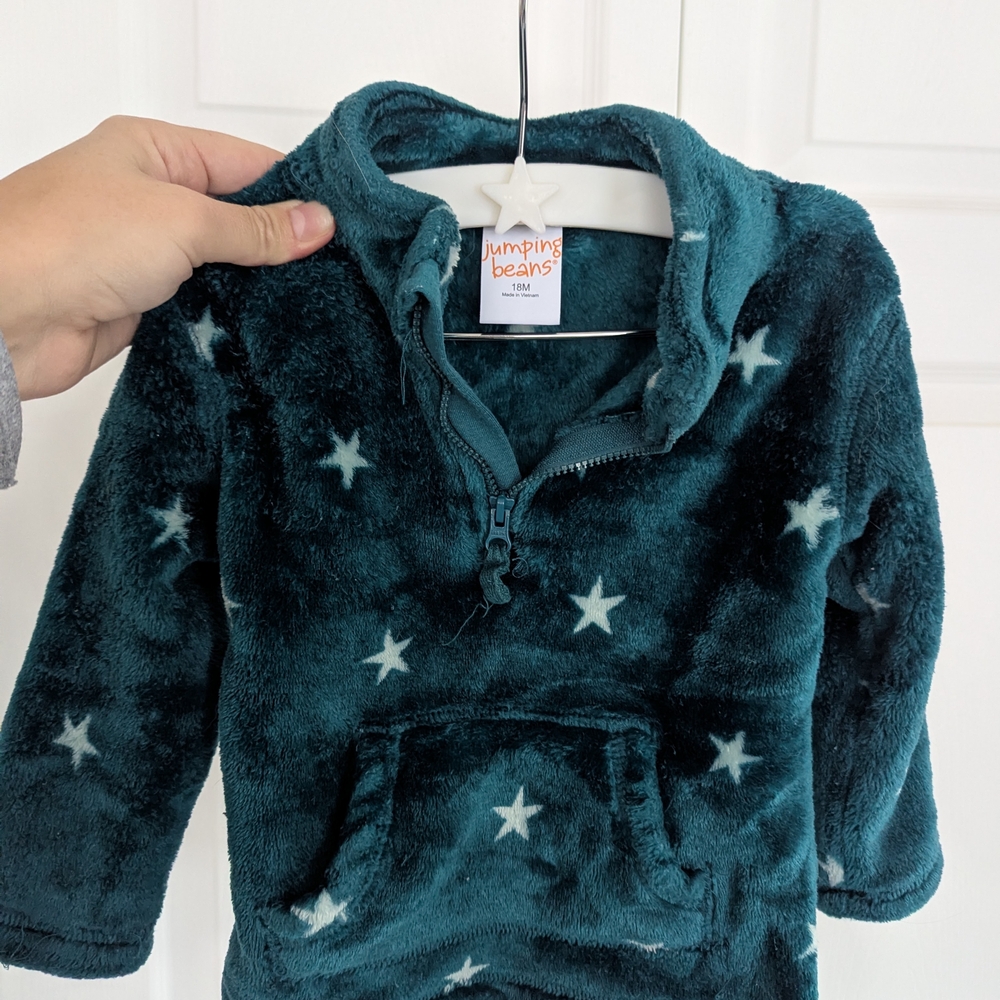 Jumping Beans Teal Fleece Pullover